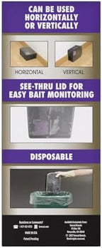 Tomcat Advanced Brand Rat & Mouse Bait with Disposable Station, Indoor and Outdoor Use, 1 Pre-Filled Ready-to-Use Station