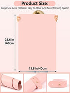 (MAT ONLY) Nail Art Table Mat, Nail Arm Rest Pad for Acrylic Nails, Soft Microfiber PU Leather Nail Mat for Table, Foldable Nail Hand Rest Pillow Manicure Pad, Acrylic Nail Desk Mat for Nail Cushion