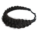 Braid Headband 2 Strands Messy Classic Chunky Long Plaited Wide Braids Elastic Stretch Premium Synthetic Braided Headband, Ladies Girls Boho Braids 65g (Headband A3)
