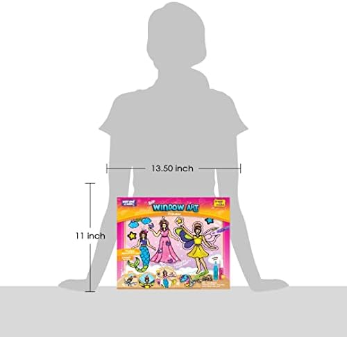 Imagimake Window Art Princess | Suncatcher Kit | Arts and Crafts for Kids Ages 8-12 | Girls Toys Age 6-8 | Unicorn Gifts for Girls Age 6-8 | 5 Year Old Girl Gift | 8 Year Old Girl Birthday Gift
