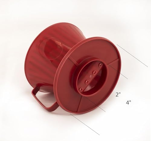 Fino Pour-Over Coffee Brewing Filter Cone, Number 1-Size, Red, Brews 1 to 2-Servings
