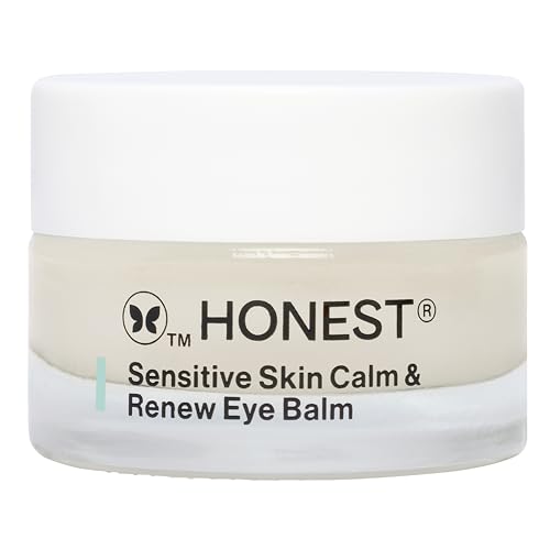 Honest Beauty Sensitive Skin Calm Renew Eye Balm, Moisturizing, Firming, Hypoallergenic, Fragrance-Free, Vegan, 0.5 oz