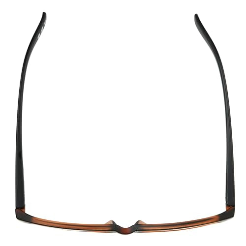 Foster Grant Men's Thomson Rectangular Reading Glasses, Brown/Transparent, 59 mm