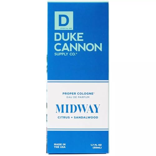 Duke Cannon Proper Cologne Buck Moon | Men's Eau de Parfum | Lime and Vetiver | Warm, Earthy, Long-Lasting Scent | 1.7 fl oz
