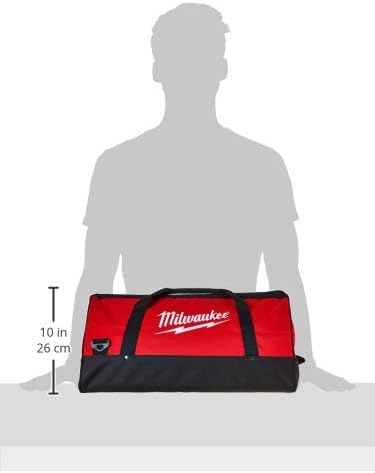 Milwaukee Heavy Duty 23 x 12 x 12 Inch Canvas Tool Bag w/Shoulder Strap and 6 Interior Pockets