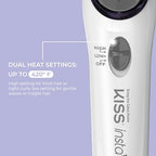 KISS Instawave Deluxe Automatic Rotating Curling Iron, Patented Automotic Spinner, 2-Way Rotation, 1” Ceramic Ionic Wand, Dual Heat Settings, 420° Max Temperature, Black & White