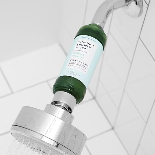 VOESH Vitamin C Shower Filter, Shower Aromatherapy, Water Purifier, Water Softener, Vegan Probiotics, Spa Shower Head, Water Filter, Shower Self-Care