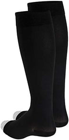 NuVein Medical Compression Stockings, 30-40 mmHg Support, Women & Men Knee Length, Open Toe, Black, 2X-Large