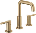 Delta Faucet Nicoli Widespread Bathroom Faucet 3 Hole, Gold Bathroom Sink Faucet, Drain Assembly, Champagne Bronze 35849LF-CZ