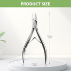 BALUCA Toenail Clippers Straight Blade for Thick Toenails and Ingrown Nails, Professional Stainless Steel Fingernail Toenail Clippers Trimmers for Seniors, Men and Adult - Sliver