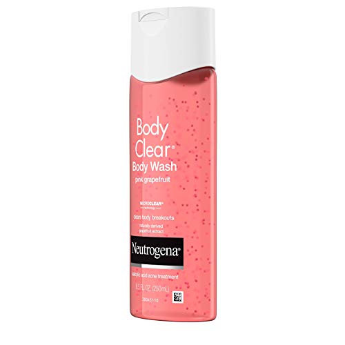 Neutrogena Body Clear Acne Body Wash Pink Grapefruit - Salicylic Acid Formula for Breakout Treatment, Exfoliating Cleanser for Clear Skin, 8.5 fl. oz. Bottle, 3-Pack