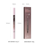 2 Pack Curved Eyebrow Pen, 2 in 1 Dual Ended Microblading Eyebrow Pencils for Women, Waterproof and Last All Day 4 Tip Brow Pencil with Precise Tip for Natural and Hair Like Brows (Natural Black)