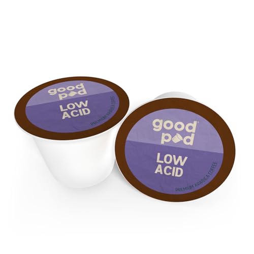 goodPOD Low Acid Blend Single Serve Coffee K Cup Pods, Organic Arabica Coffee, Medium Roast, 12 Count