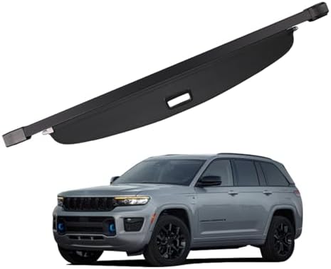 OQHAIR Cargo Cover Rear Cargo Shade Cover，Trunk Luggage Shield Shade for Grand Cherokee L (3-Row;WL) 2023 2022 2021