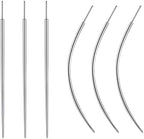 G23 Titanium Threadless Piercing Taper 16G/18G/20G Flat Back Earring Applicator Tool Insertion Pin for Push In Nose Lip Ear Tragus Helix Body Piercing Jewelry Stretcher Assistant Tool