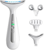 Multi-Functional Beauty Device - 4-in-1 Face, Neck, Eye & Body Massager | Red Light Therapy | Skin Lifting & Firming | Wrinkle & Dark Circle Reducer | Portable Face Sculpting Tool