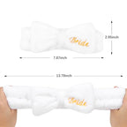 Semato Bachelorette Party Favor Set Bride Spa Headband Bride Headband and Bridesmaid Headband Skincare Headbands for Women Cute Bow Head Bands Party Supplies (1 bride+ 7 hot pink)