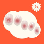 Semi Cured Gel Nail Strips | Sun Cured Gel Nail Wraps No LED Lamp Needed Easy Apply & Remove | Includes 28 strips, 1 Prep Pad, 1 Nail File & 1 Wooden Stick - Hey, Make Me Blush