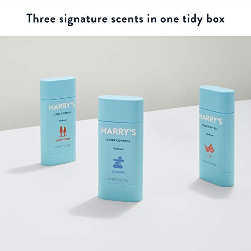 Harry's Men's Deodorant - Odor Control Deodorant - Aluminum-Free - Variety - Stone, Fig, Redwood (2.5 Ounce (Pack of 3)