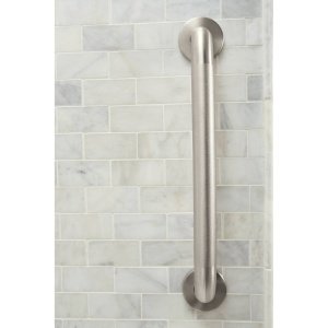 Moen Home Care Bathroom Safety 24 Inch Stainless Steel Handicap Grab Bar for Bathtub and Shower, Elderly Assistance Product with Concealed Screws, Polished Brass, R8924P