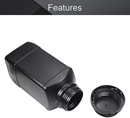Othmro 2Pcs 34oz Plastic Container Lab Chemical Reagent Bottles 1000ml Small Mouth Liquid Solid Storage Bottles Round Sample Storage Container Sealing Bottle with Anti-theft Cap for Food Stores Black