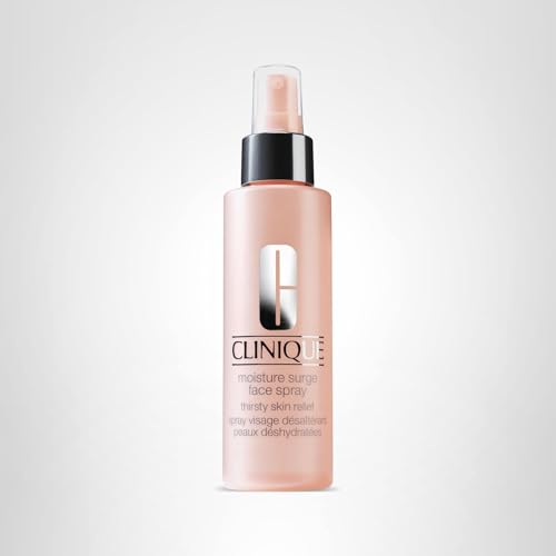 Clinique Moisture Surge Oil Free Face Spray Thirsty Skin Relief For Very Dry to Oily Combination Skin Types | Hydrating + Softening, 4.2 Fl Oz