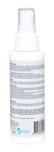 Studex Advanced 2-in-1 Piercing Aftercare & Cleanser – Hypochlorous Spray for Body and Ear Piercing, Hypoallergenic Formula for Sensitive Skin (Pack of 2)