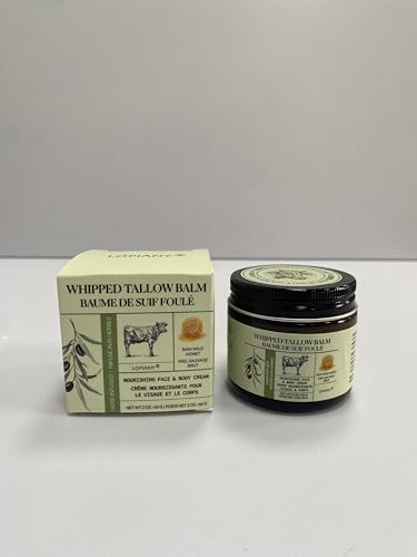 Beef Tallow for Skin, Beef Tallow and Honey Balm, All-Natural Face Body Moisturizer Nourishes and Hydrates the Skin, Grass Fed Whipped Tallow Honey Balm Infused with Raw Wild Honey 2oz