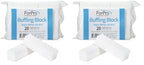 ForPro Super White Buffing Block, 120 Grit, Four-Sided Manicure and Pedicure Nail Buffer, 3.75” L x 1” W x 1” H, 20-Count (Pack of 2)