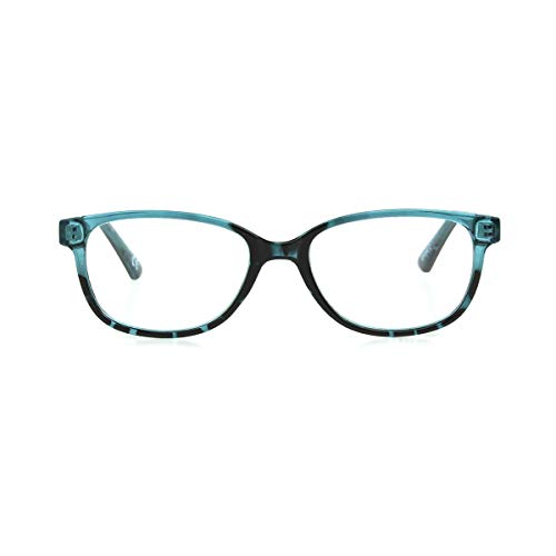 Foster Grant Sofia Vergara x Women's Alicia Reading Glasses Rectangular, Crystal Teal, 50 mm + 2.5