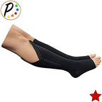 Original Open Toe 20-30 mmHg Firm Compression Circulation Zipper Socks (Black, 5X-Large)