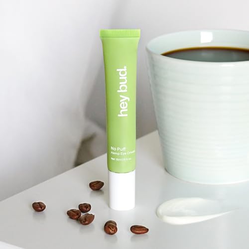 Hey Bud Skincare No Puff, Hemp Eye Cream, Reduces Fine Lines, Puffiness, and Brightens Eyes, Works to Hydrate and Protect Your Skin (0.5 oz)