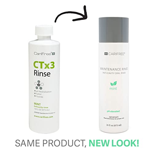 CariFree Maintenance Rinse (Mint): Fluoride Mouthwash | Dentist Recommended Anti-Cavity Oral Care | Neutralizes pH | Freshen Breath | Cavity Prevention