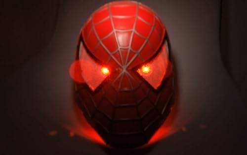 2 Pcs Red Eye Superhero Halloween Glowing LED Light Kit, RGB Helmet Decoration for Cosplay Mask Light Eyes DIY Projects Soft Light Beads Battery Not Included