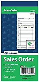 Tops TC3705 Sales Order Book 3-Part 3-11/16-Inch x7-3/16-Inch 50/Book