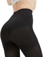 MGANG Medical Compression Pantyhose for Women & Men, 20-30mmHg Graduated Compression Support Tights, Open Toe, Opaque Waist High Compression Stockings for Edema, Varicose Veins, Flight, DVT, Black XL