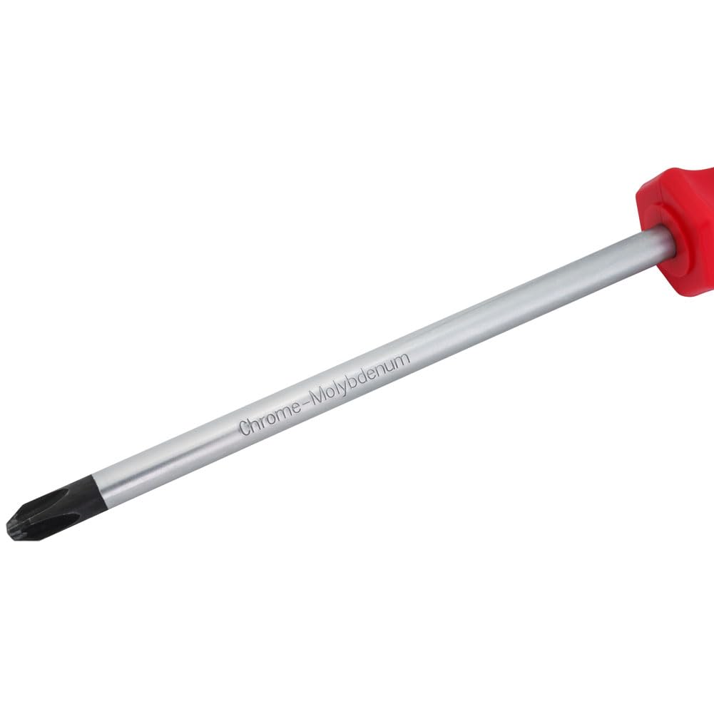TUSK JIS Screwdriver Set 4 piece #0, #1, #2, #3 - Magnetic Tips and Molded Ergonomic Grips