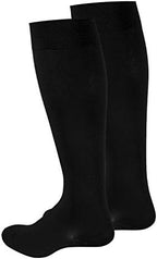 NuVein Medical Compression Stockings, 20-30 mmHg Support for Women & Men, Knee Length, Closed Toe, Black, Large