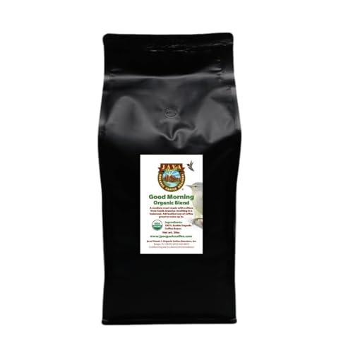 Java Planet Organic, Good Morning Blend Medium Roast, Smooth Full Flavored Organic Coffee Beans, Low Acid, Whole Bean Coffee 5LB Bag