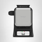 Ninja Belgian Waffle Maker Pro | Vertical Design | 5 Shade Settings with Precision-Pour Cup & Chef-curated Recipe Guide | Black & Silver | BW1001