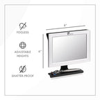 ToiletTree Products Fogless Shower Mirror with Squeegee - Anti-Fog Mirror - Adjustable Shaving Mirror with a Squeegee - Rust-Proof, Impact-Resistance Bathroom Shower Mirror