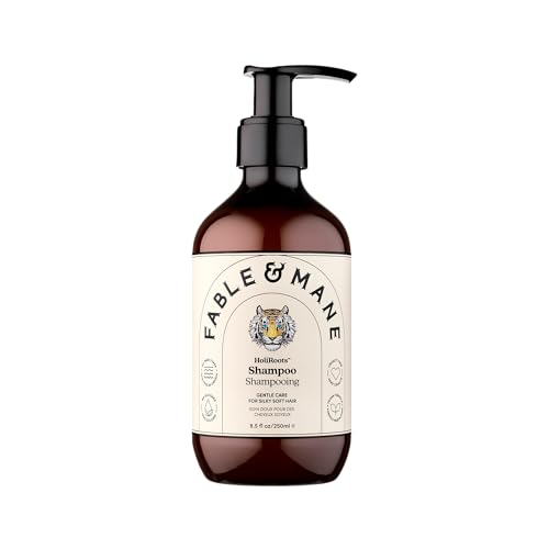 Fable and Mane HoliRoots Coconut Oil Shampoo for Women - Moisturizing, Hydrating, Clarifying for Dry, Damaged Hair - 8.5 FL oz
