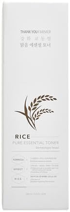 THANKYOU FARMER Rice Pure Essential Facial Toner for Woman 7.03 oz - Hydrating Rice Toner for Face with Niacinamide & Centella, Milk Toner for Glass Skin - Vegan Korean Skin Care for Dry Skin