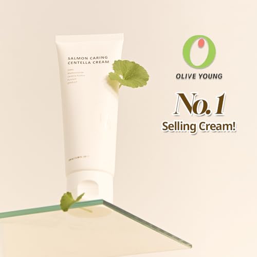 Salmon Caring Centella Cream - Salmon PDRN, Salmon Egg Extract, Centella, Madecassoside, Improve Skin Moisture Loss, Restore and Rejuvenate, Low Irritation, Korean Skincare