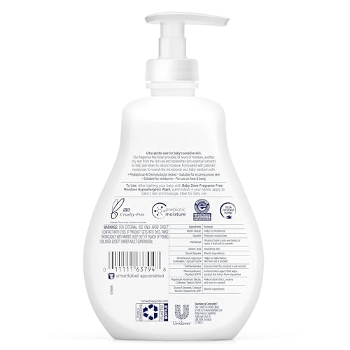 Baby Dove Sensitive Moisture Face and Body Lotion 13 oz(Pack of 4)