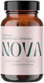 Nova Ultimate Cell Renewal/Spermidine Supplements, Organic Wheat Germ Anti Aging Supplement with High Spermidine, Zinc, and Thiamine for Optimal Autophagy, 60 Capsules (Pack of 1)