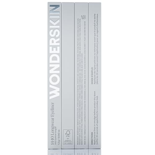 Wonderskin 1440 Longwear Blue Waterproof Eyeliner Pencil - Sharpenable Eyeliner Pencil and Smudge Proof Blue Eye Liner Pencils (Aqua)