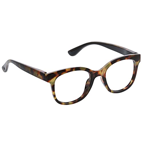 Peepers by PeeperSpecs Women's Grandview Soft Square Blue Light Blocking Reading Glasses, Tortoise, 50 + 1.75