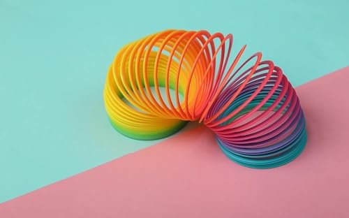 The Dreidel Company Plastic Multicolor Coil Spring, Goody Bag Fillers, Party Favor for Kids, 3" Inches (80mm) (120-Pack)