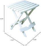 Adams Manufacturing, White 8500-48-3700 Plastic Quik-Fold Side Table
